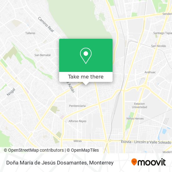 Mapa de Doña María de Jesús Dosamantes