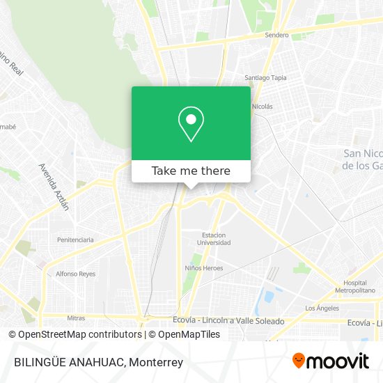 BILINGÜE ANAHUAC map
