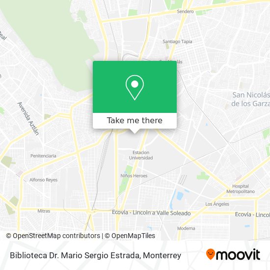 Mapa de Biblioteca Dr. Mario Sergio Estrada