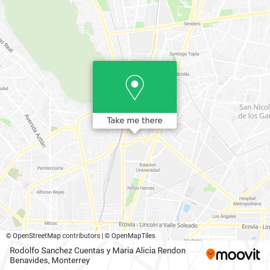 Mapa de Rodolfo Sanchez Cuentas y Maria Alicia Rendon Benavides