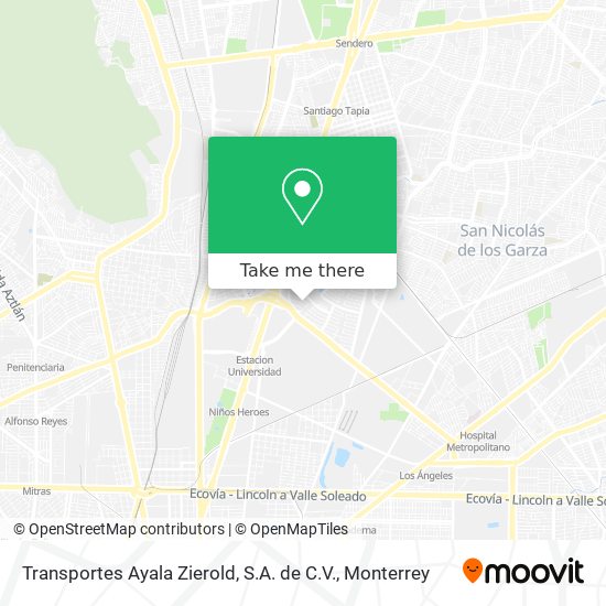 Transportes Ayala Zierold, S.A. de C.V. map