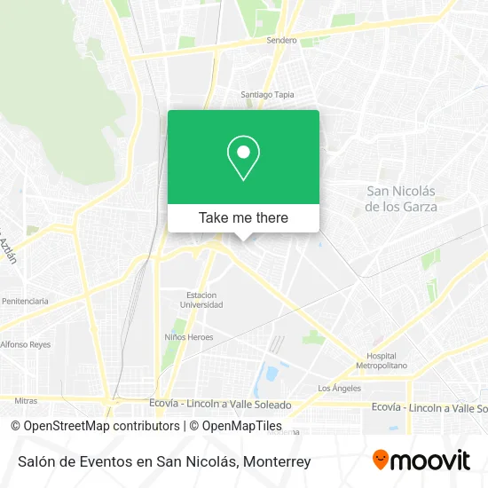 Mapa de Salón de Eventos en San Nicolás