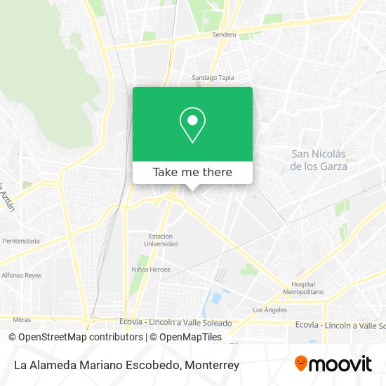 La Alameda Mariano Escobedo map