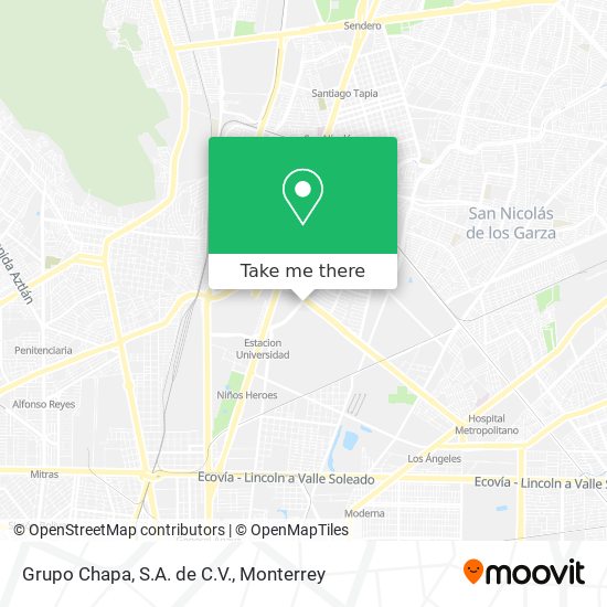 Mapa de Grupo Chapa, S.A. de C.V.
