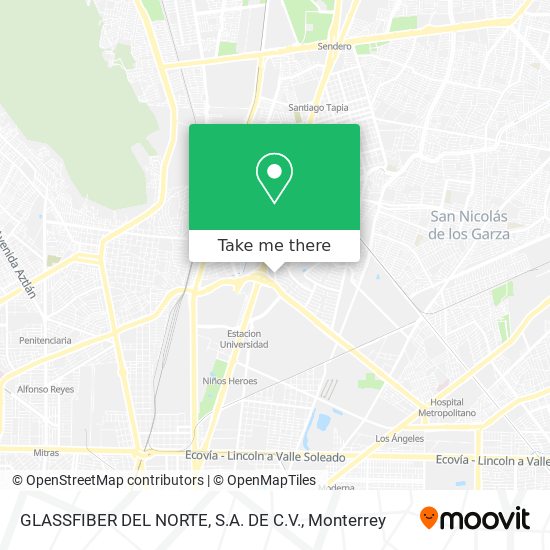 Mapa de GLASSFIBER DEL NORTE, S.A. DE C.V.