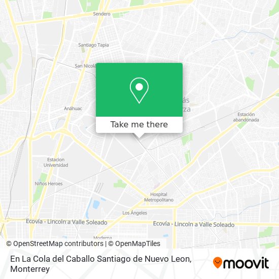 Mapa de En La Cola del Caballo Santiago de Nuevo Leon