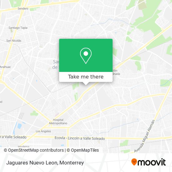 Mapa de Jaguares Nuevo Leon