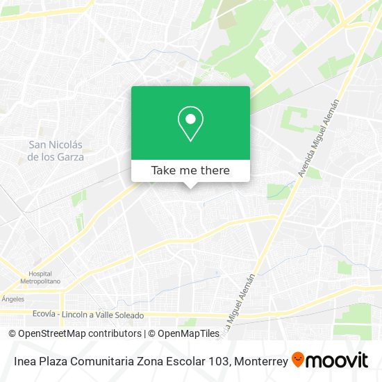 Mapa de Inea Plaza Comunitaria Zona Escolar 103