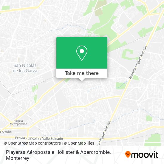 Playeras Aéropostale Hollister & Abercrombie map