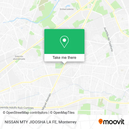 NISSAN MTY JIDOSHA LA FE map