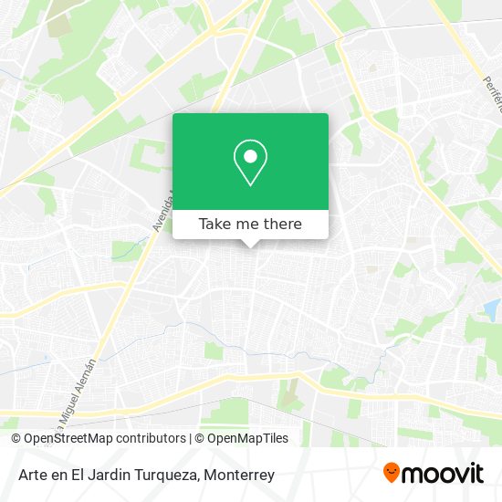 Arte en El Jardin Turqueza map