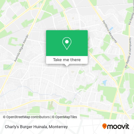Charly's Burger Huinala map