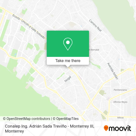Mapa de Conalep Ing. Adrián Sada Treviño - Monterrey III
