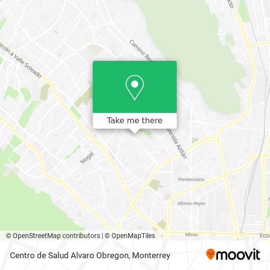 Mapa de Centro de Salud Alvaro Obregon