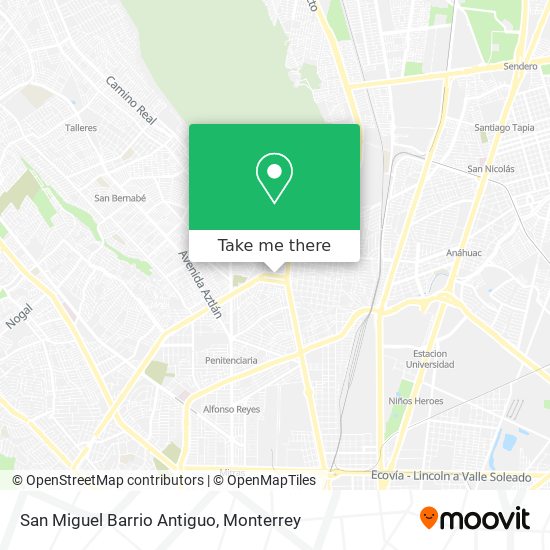 San Miguel Barrio Antiguo map
