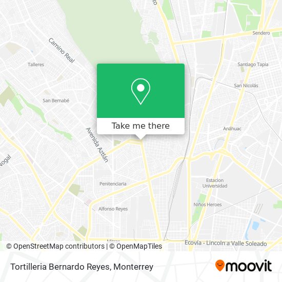 Mapa de Tortilleria Bernardo Reyes