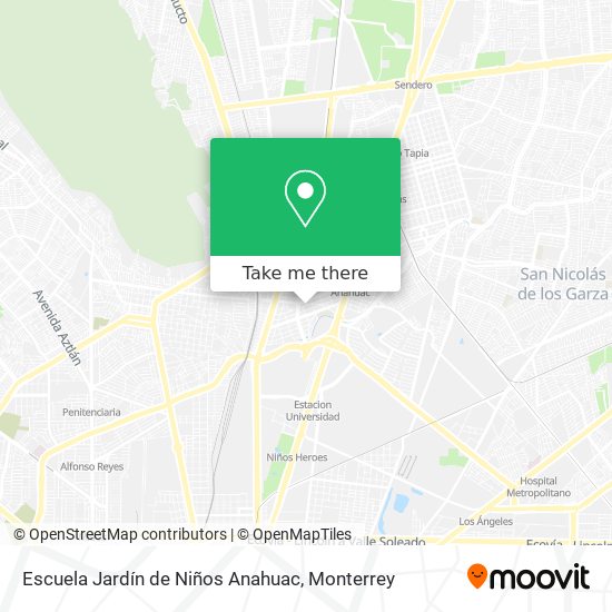 Escuela Jardín de Niños Anahuac map