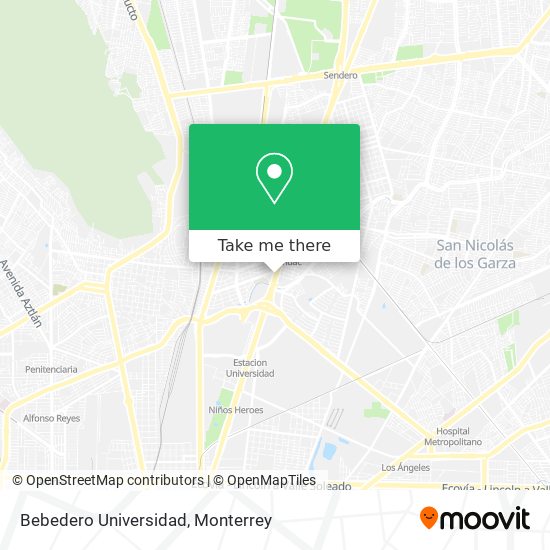 Bebedero Universidad map