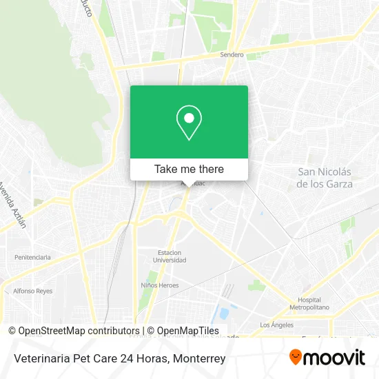 Veterinaria Pet Care 24 Horas map