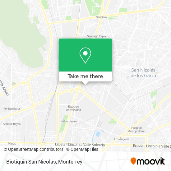 Biotiquin San Nicolas map