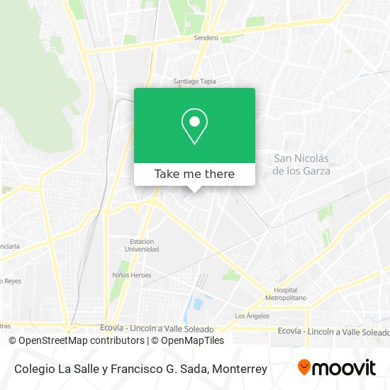 Colegio La Salle y Francisco G. Sada map
