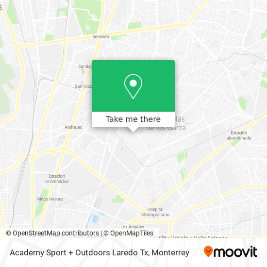 Mapa de Academy Sport + Outdoors Laredo Tx