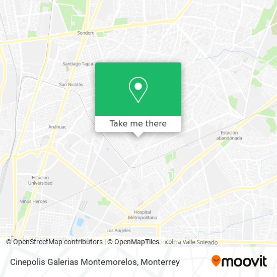 Mapa de Cinepolis Galerias Montemorelos