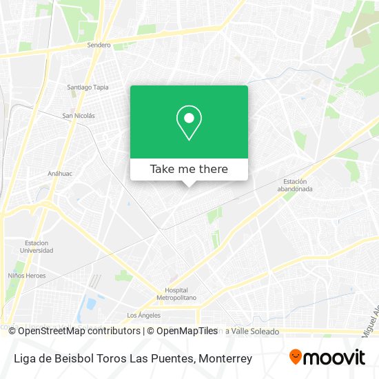Liga de Beisbol Toros Las Puentes map