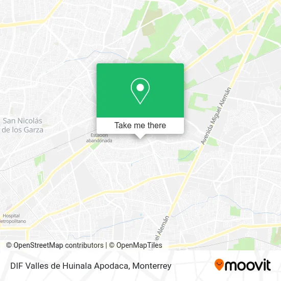 DIF Valles de Huinala Apodaca map