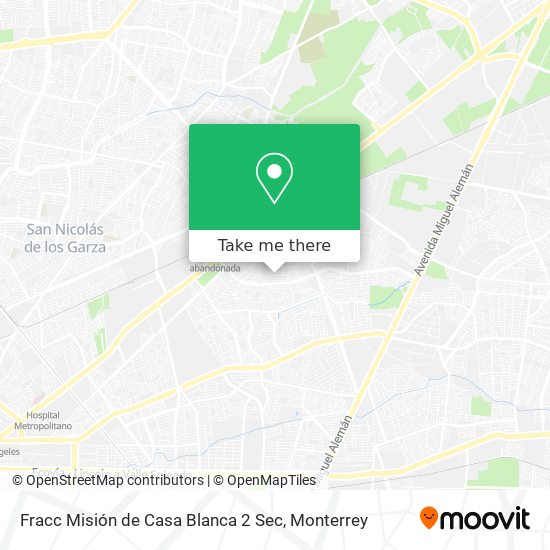 Mapa de Fracc Misión de Casa Blanca 2 Sec
