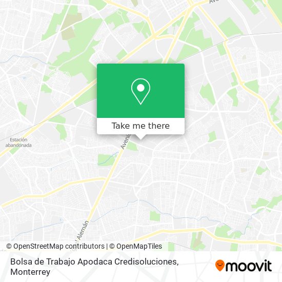 Mapa de Bolsa de Trabajo Apodaca Credisoluciones