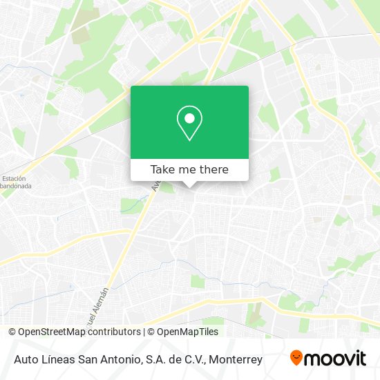 Auto Líneas San Antonio, S.A. de C.V. map