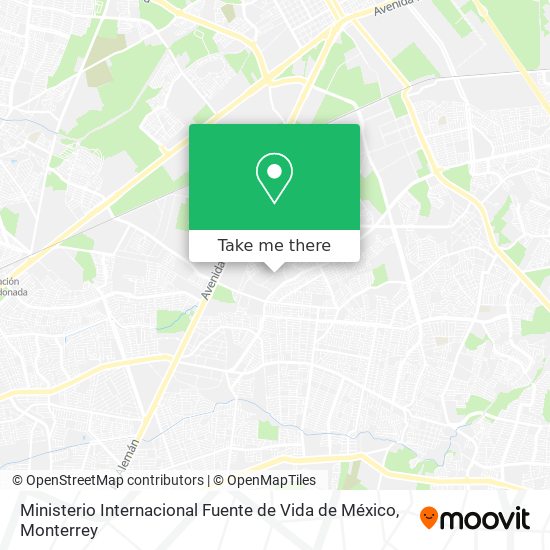 Ministerio Internacional Fuente de Vida de México map