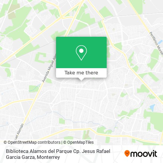 Biblioteca Alamos del Parque Cp. Jesus Rafael Garcia Garza map