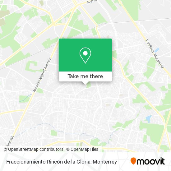Fraccionamiento Rincón de la Gloria map