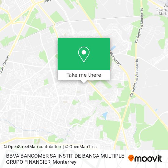 BBVA BANCOMER SA INSTIT DE BANCA MULTIPLE GRUPO FINANCIER map