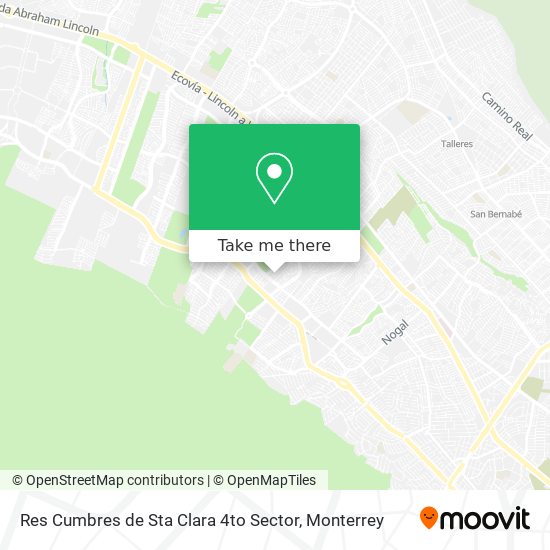 Res Cumbres de Sta Clara 4to Sector map