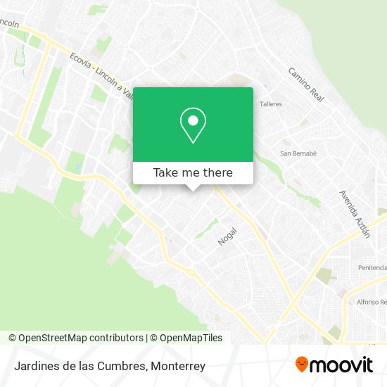 Jardines de las Cumbres map