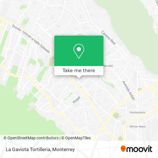 La Gaviota Tortilleria map
