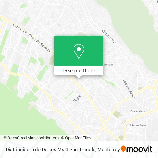 Mapa de Distribuidora de Dulces Ms II Suc. Lincoln