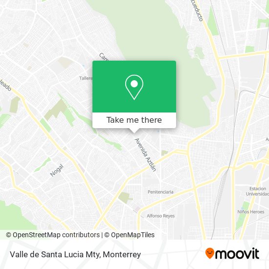 Valle de Santa Lucia Mty map