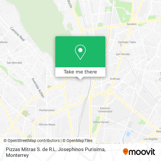 Pizzas Mitras S. de R.L. Josephinos Purisima map