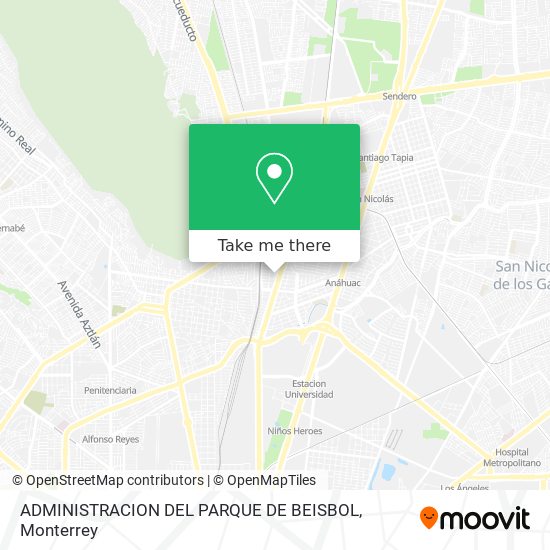 ADMINISTRACION DEL PARQUE DE BEISBOL map