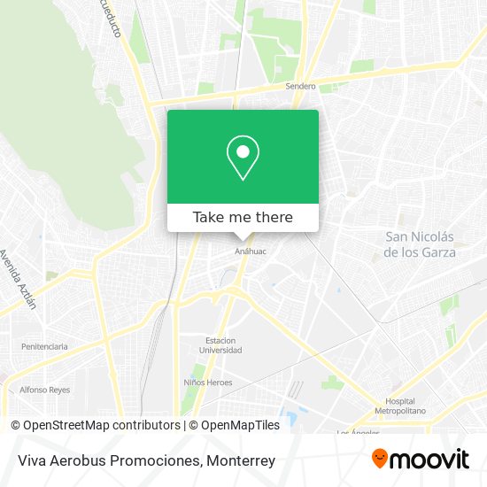 Mapa de Viva Aerobus Promociones