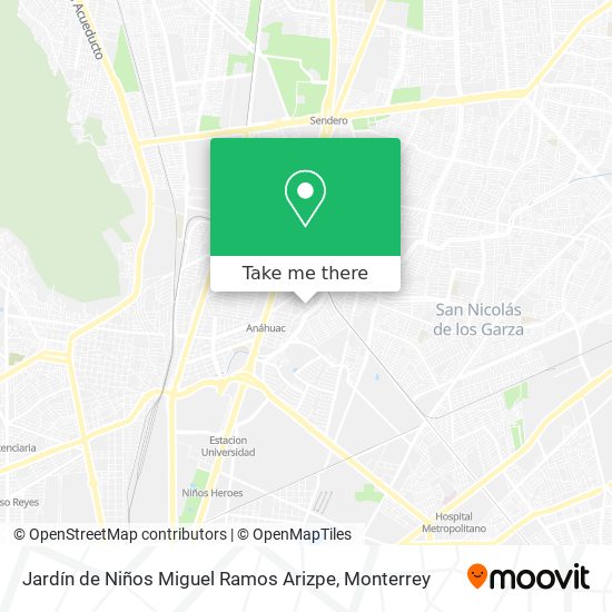 Mapa de Jardín de Niños Miguel Ramos Arizpe