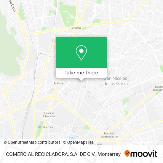 Mapa de COMERCIAL RECICLADORA, S.A. DE C.V.