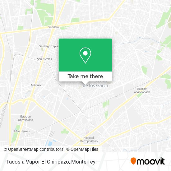 Tacos a Vapor El Chiripazo map