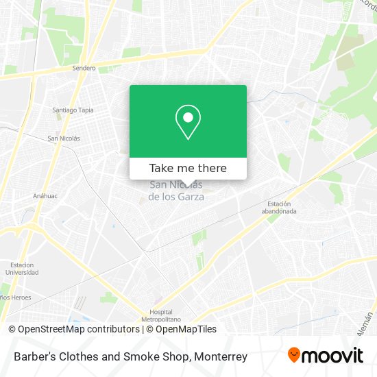 Mapa de Barber's Clothes and Smoke Shop