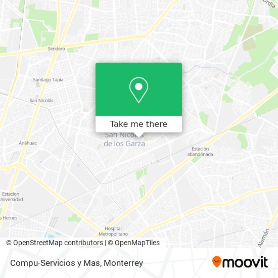 Mapa de Compu-Servicios y Mas