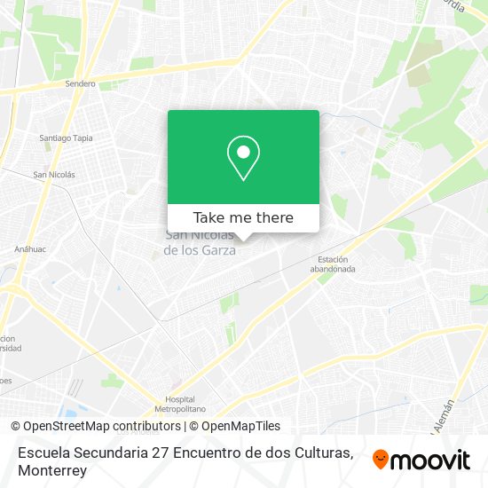 Mapa de Escuela Secundaria 27 Encuentro de dos Culturas